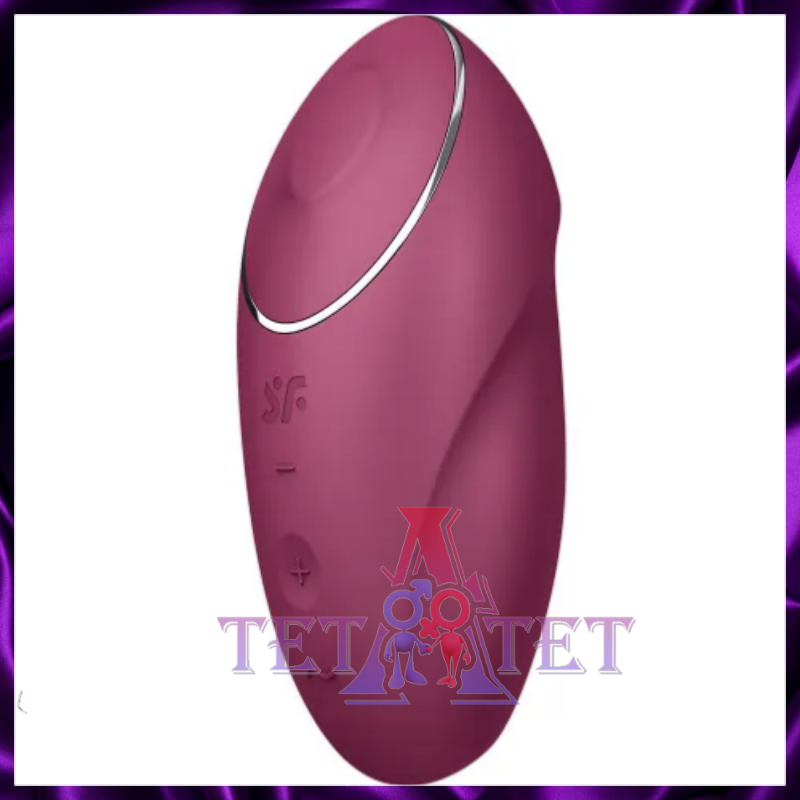 Вибратор клиторальный Satisfyer "Tap & Climax", силиконовый, водонепроницаемый, с функцией нагрева